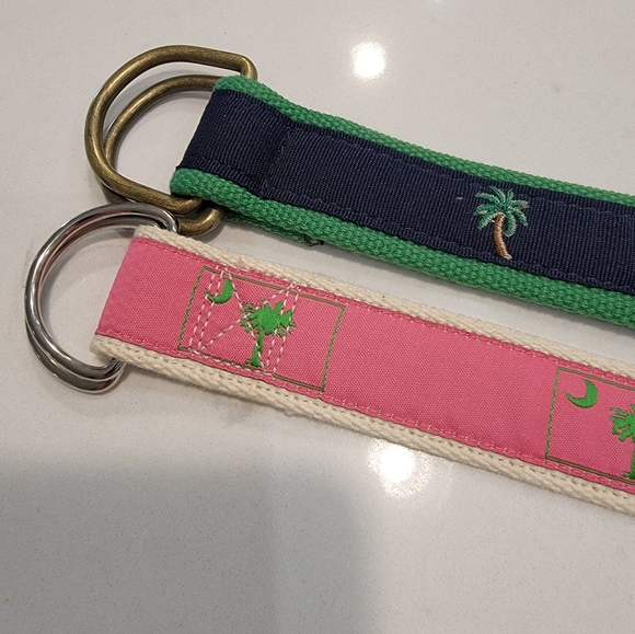 Moonshine L 43" 1.25" pink palm tree belt - Picture 5 of 5